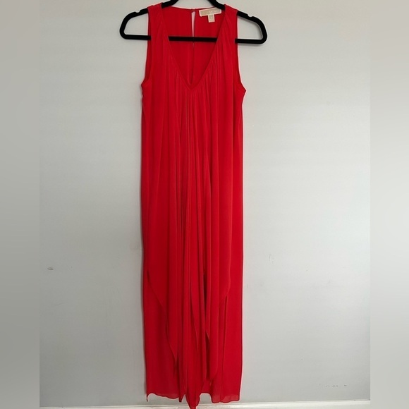 Michael Kors Dresses & Skirts - 💕Michael Kors Red Flowy Sleeveless Dress With Slip Size S